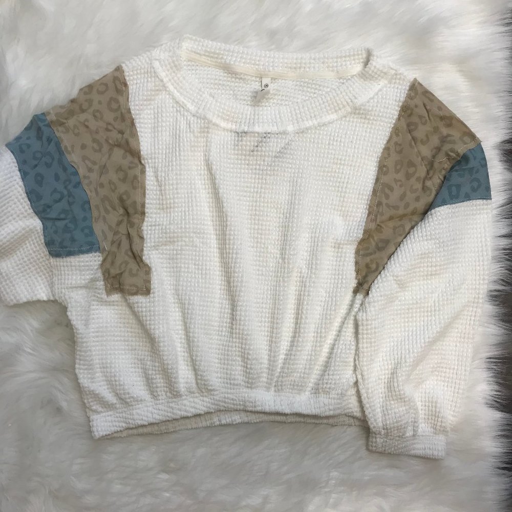 Wishlist Zebra Print Block Sweater*